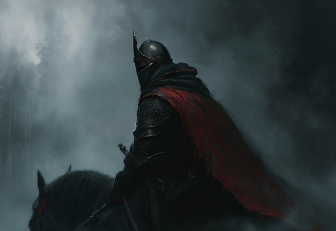 do dark medieval art illustration for you