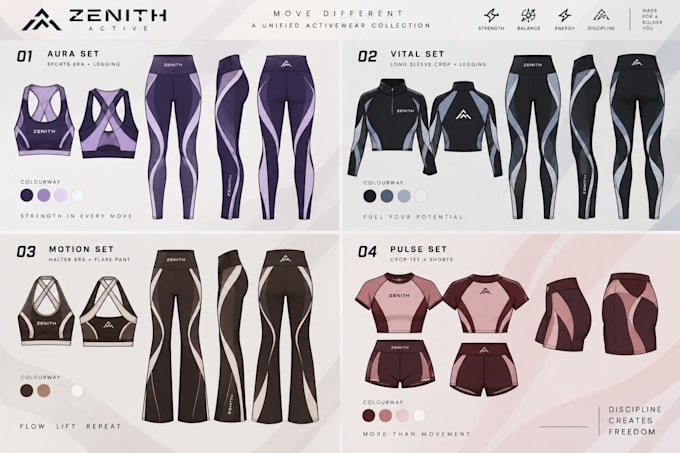 design manufacturer ready fashion tech pack for active wear sportwear tracksuit