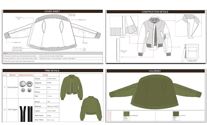 design fashion tech pack clothing techpack design production ready