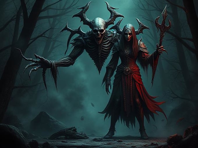 fantasy horror and fantasy horror character art