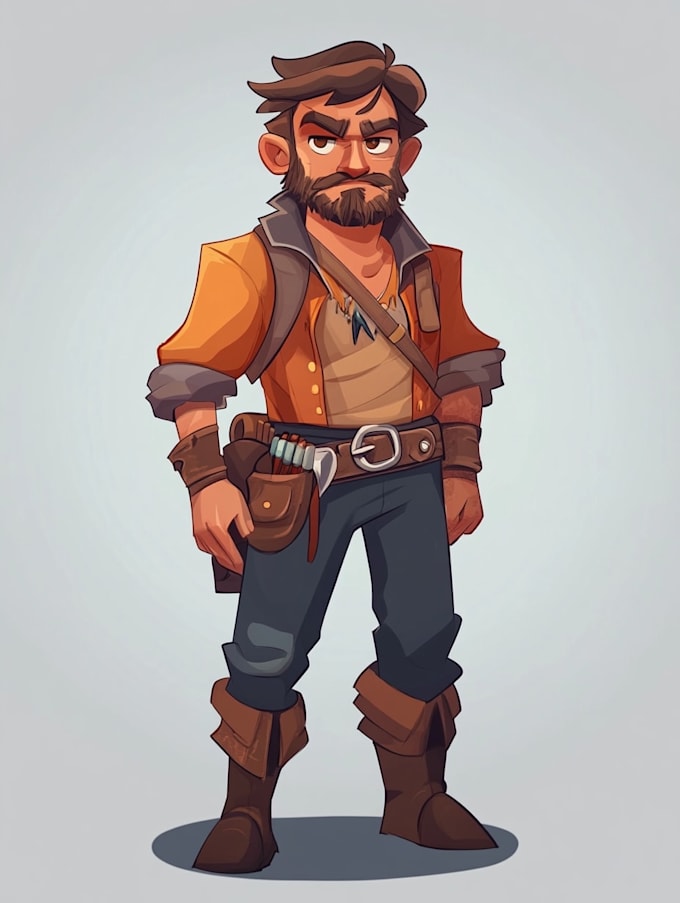design 2d characters and 2d game assets character