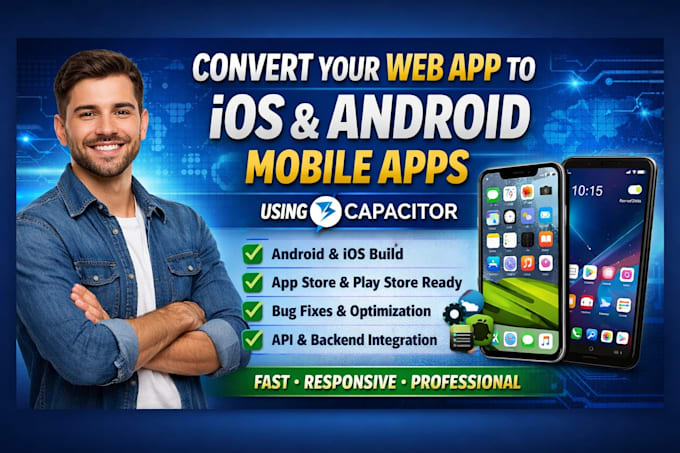 convert your web app into ios and android mobile app using capacitor