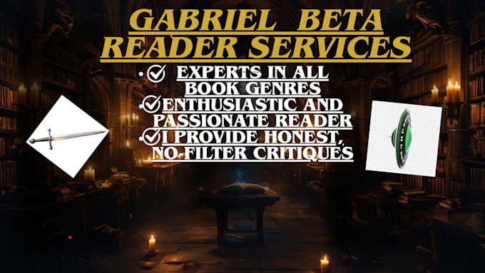 be beta reader for you book and give you excellent feedback