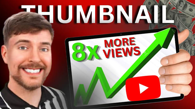design eye catchy and viral youtube thumbnail in 24hrs