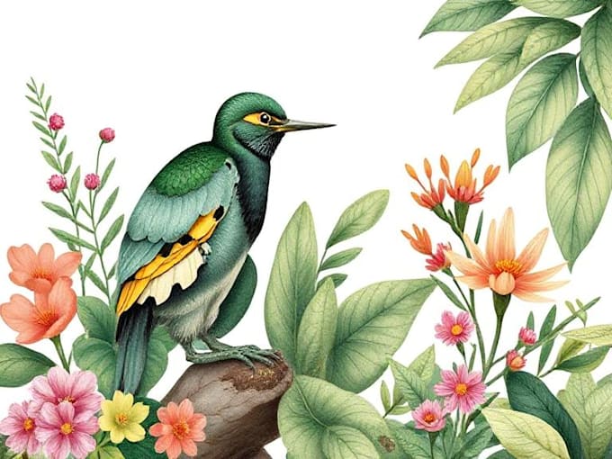 draw botanical and animal designs and patterns for you