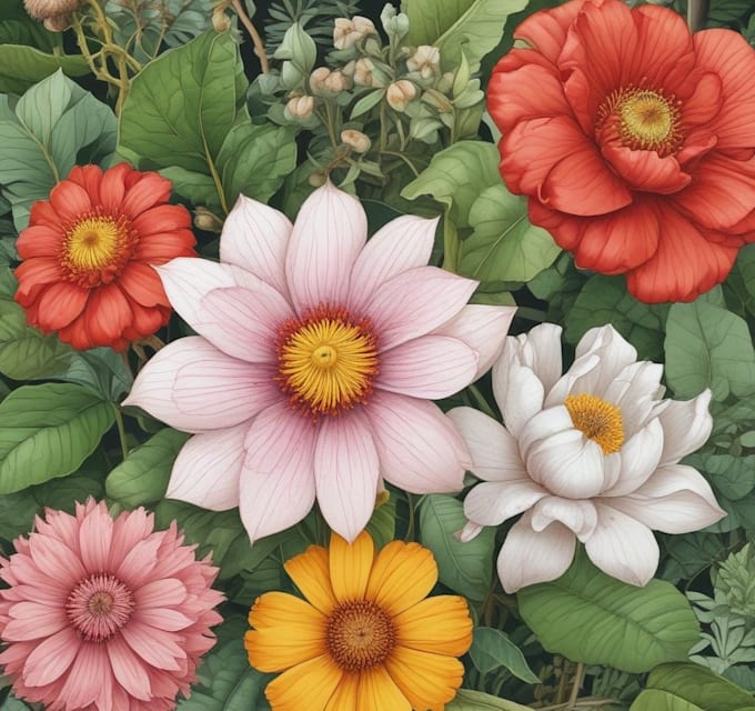 hand painted watercolor botanical illustrations