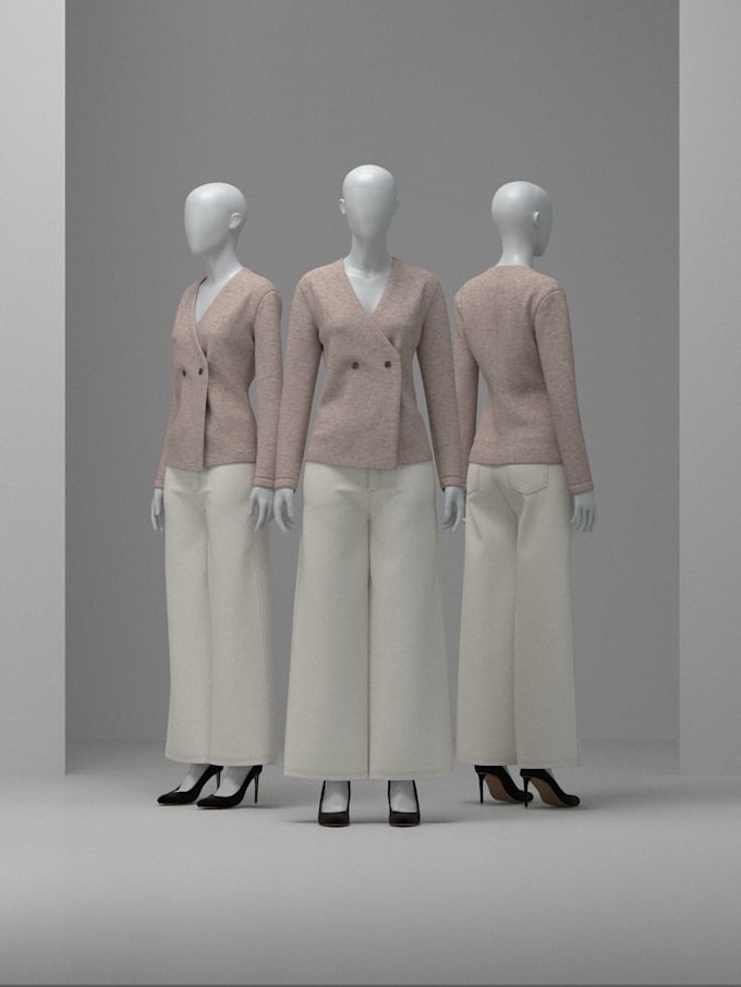 do 3d second life model, rig realistic 3d clothing model, clo3d design