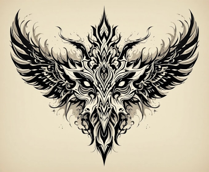 draw a tattoo design as pattern minimal,