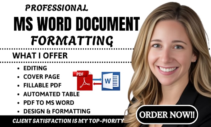 professionally format your microsoft word document convert PDF to editable word