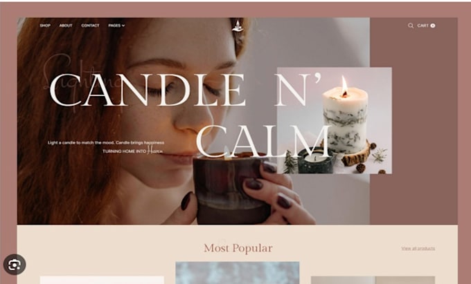 squarespace handmade product website candle shop website ceramics store website