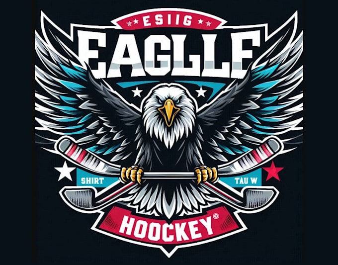 design unique esport eagle hockey logo