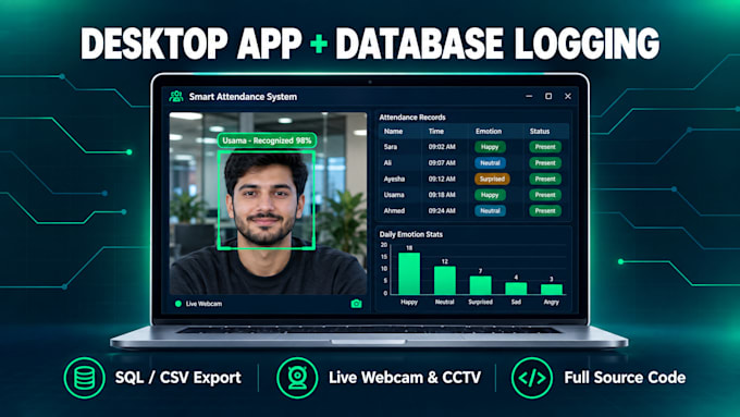 build face recognition and emotion detection ai system with opencv python