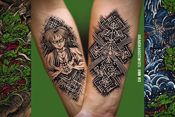 create a personalized japanese style tattoo design