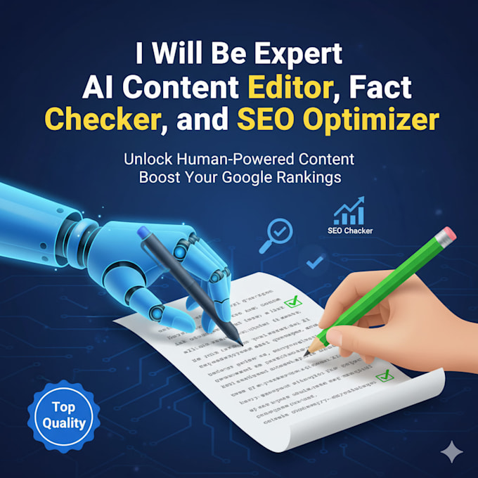 be your expert al content editor, fact checker, and SEO optimizer