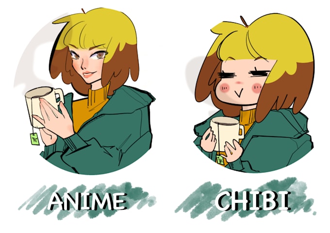 draw you  into anime portrait, manga and game