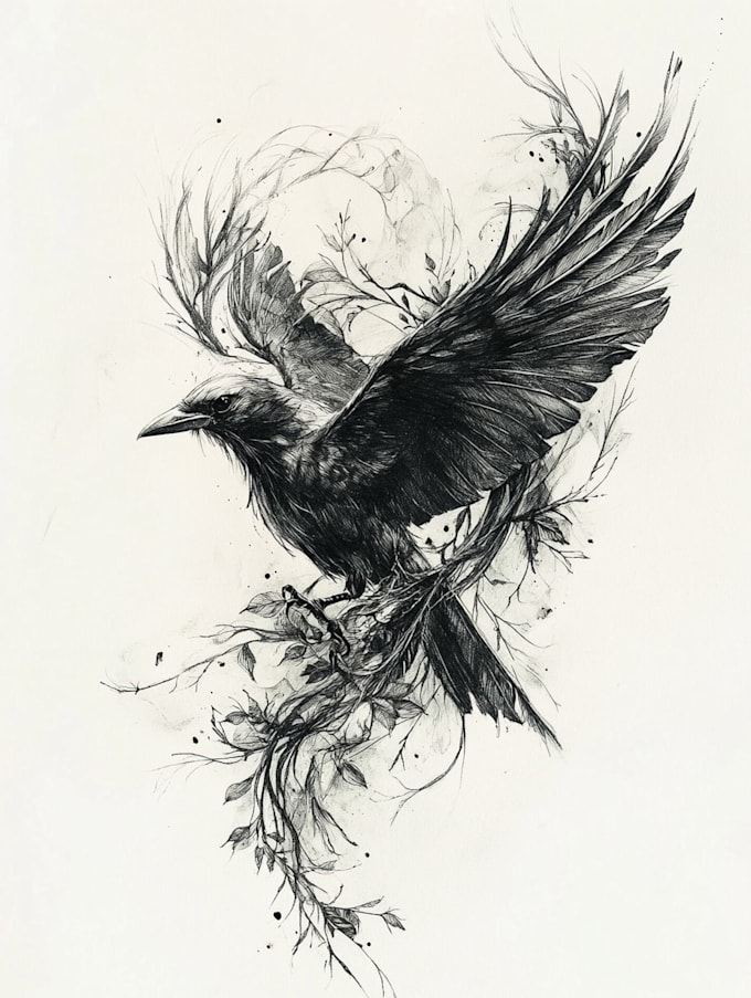 custom an abstract black tattoo design
