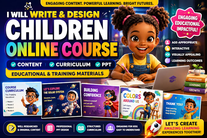 do children online course content, curriculum PPT educational training materials