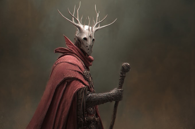 create fantasy horror character illustration
