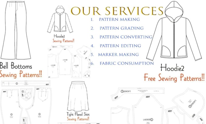 grade or modify sewing patterns with grading or lectra