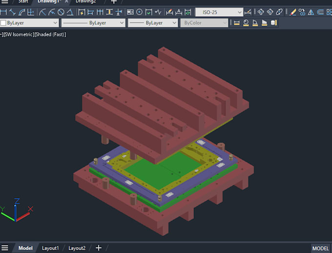 create 3d mechanical or sheet metal models using autocad, solidworks, or creo