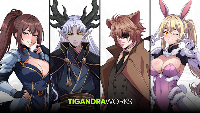 draw sfw and nsfw character in anime art style