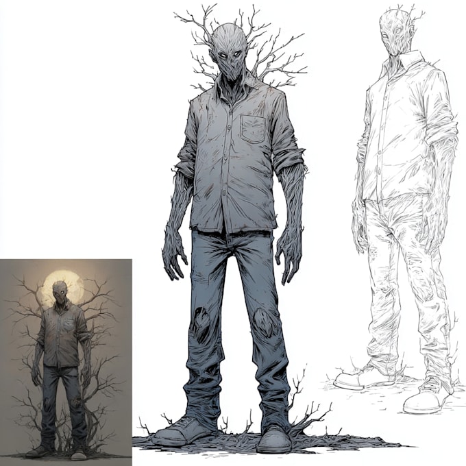 paint fantasy  horror character or monster artwork