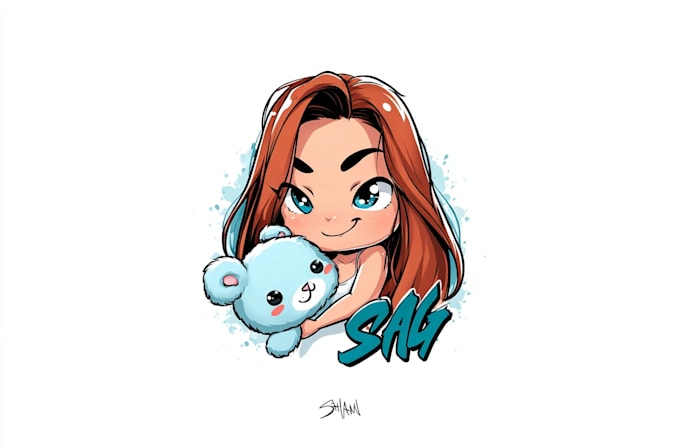design a comic style chibi mascot logo for you