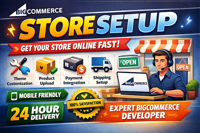 do bigcommerce store setup, design and customization