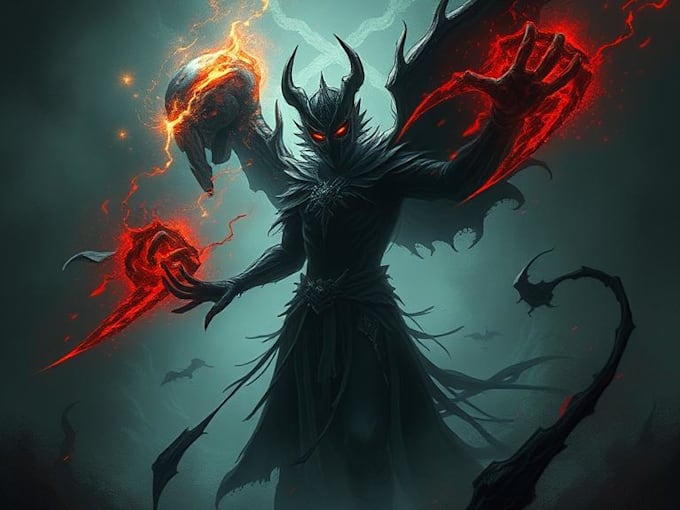 create dark art illustration