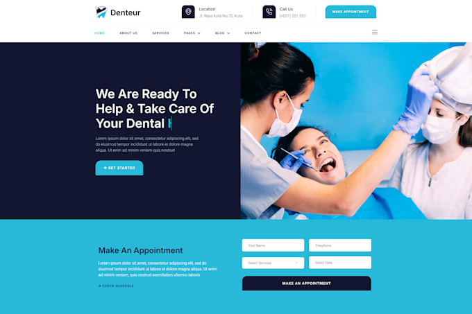 create wordpress medical, dentist, and healthcare site