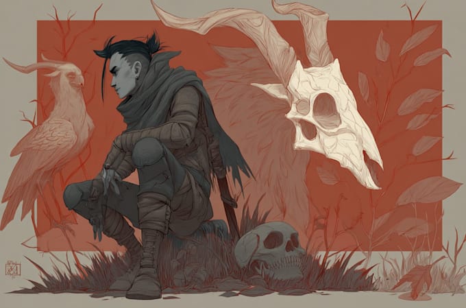 illustrate your mythical dnd character or portrait