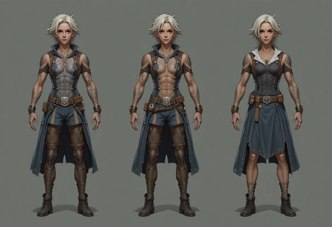 create a model sheet of your character