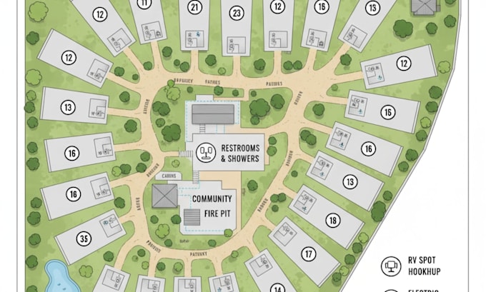 design interactive rv park, campground, and site plan svg maps