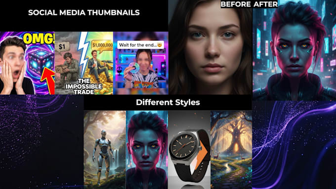 create custom ai art and viral thumbnails