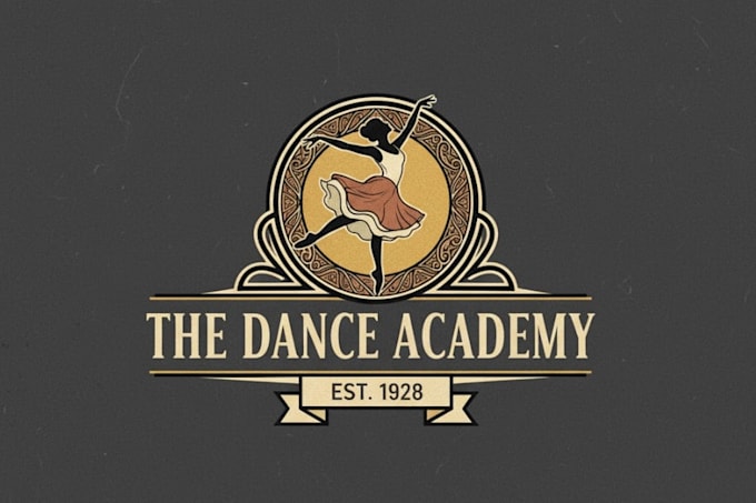 do dance studio vintage logo design with express delivery