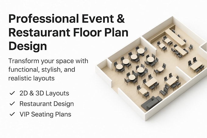 create a custom event floor plan and restaurant layout design