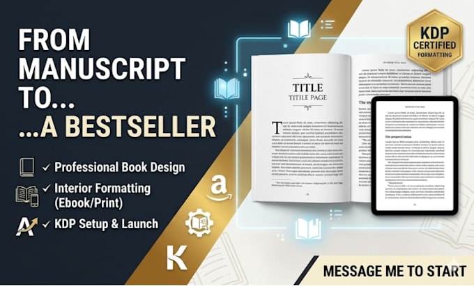 professional amazon KDP book publishing and interior formatting