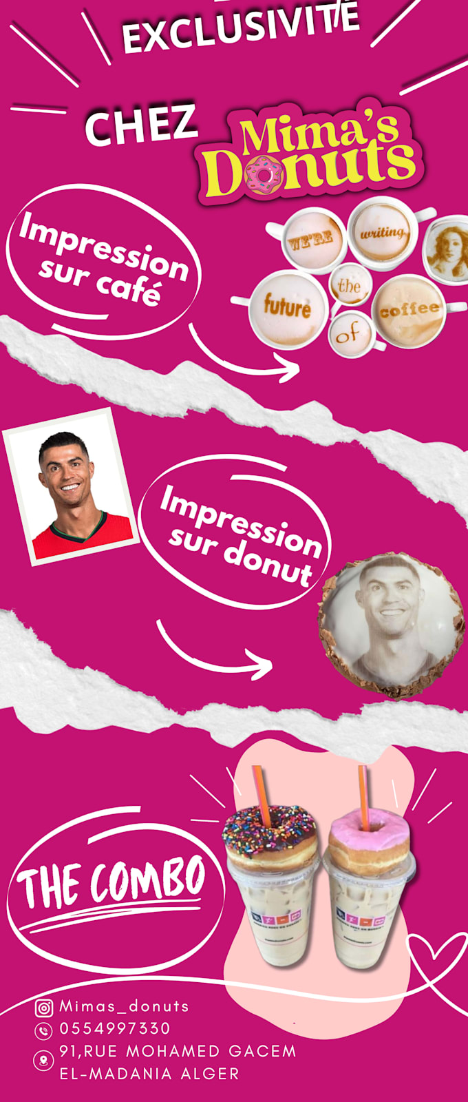 do a conception for banner or menu  or viste card