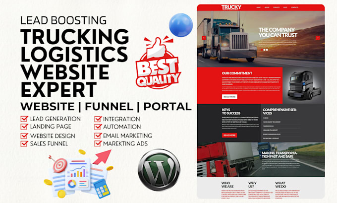 build trucking website cargo website freight website dispatch logistics website