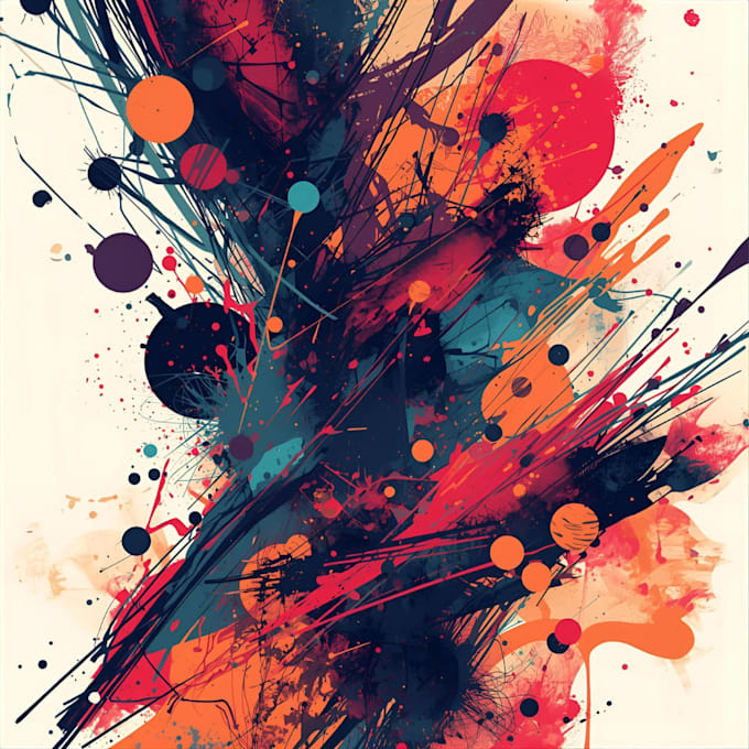 draw a digital abstract art illustration