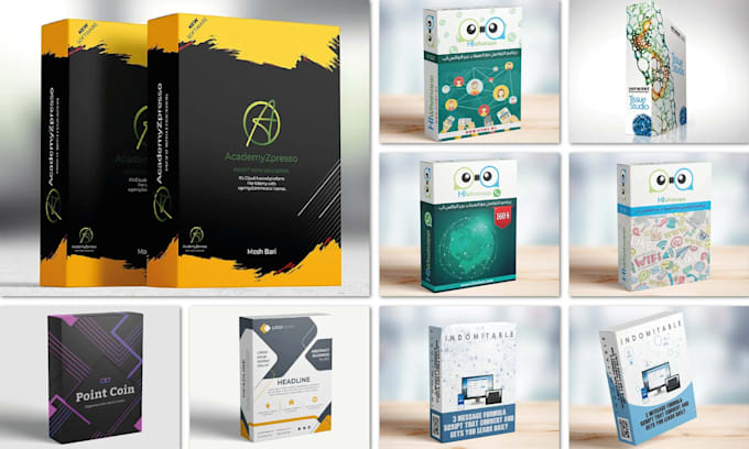 design creative product packaging, software box, and custom label design