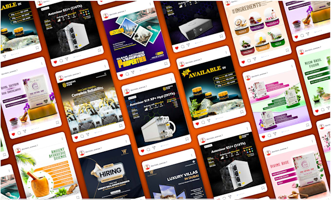design aesthetic instagram, posts, carousel and templates