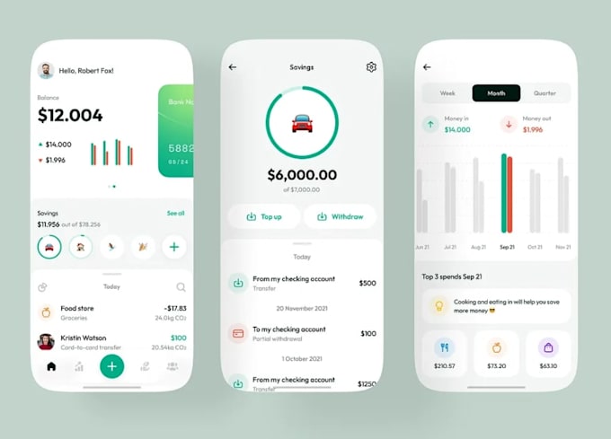 develop fintech app, digital bank app, micro saving app, loan management app