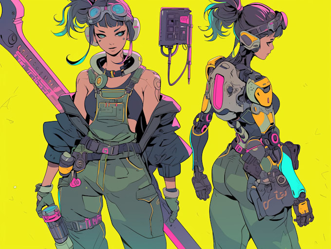 do a manga illustration custom character and story art