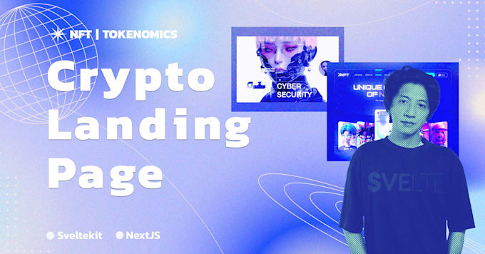 build a modern crypto nft landing page with 3d animation