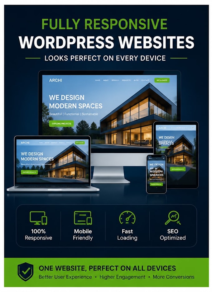redesign or create modern and responsive website