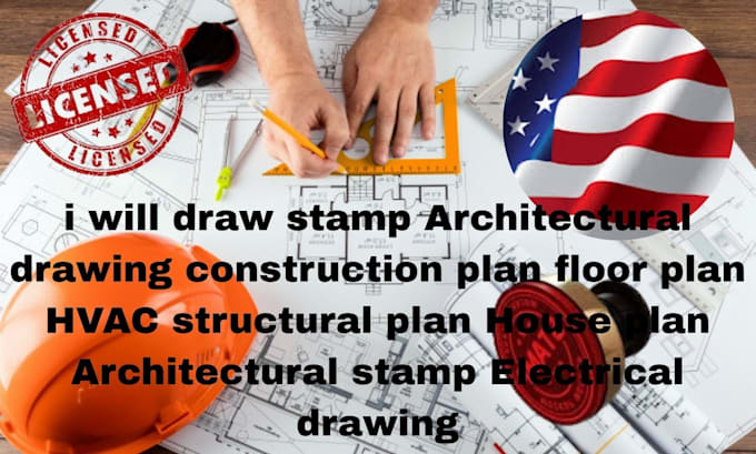 draw, review, stamp architectural, engineering, mep, hvac plan for city permit