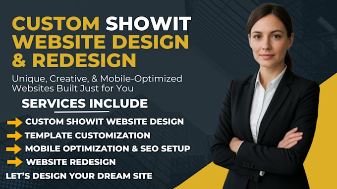 design and redesign showit website, update showit website, showit development