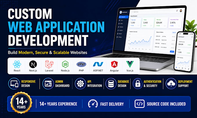 be your full stack developer for custom web applications