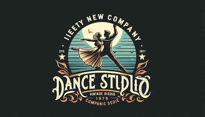 create a dance studio vintage logo within new concepts for you